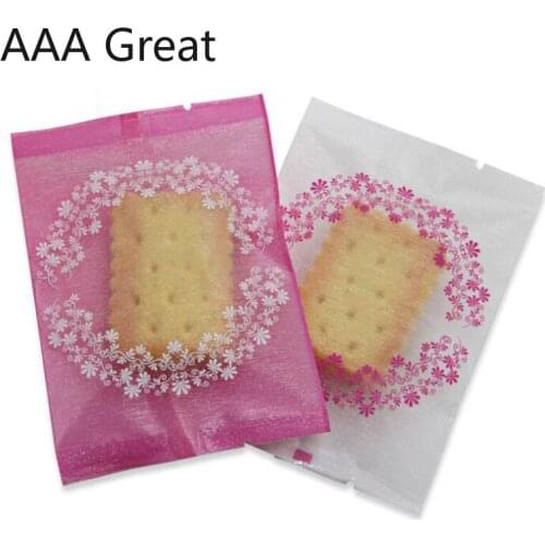 100Pcs/Lot Snow Baking Cakes Candy Bags Fruit Tea Bags Paper Dry Food Storage Packaging Pouches Chocolate Flowers Christmas Gift