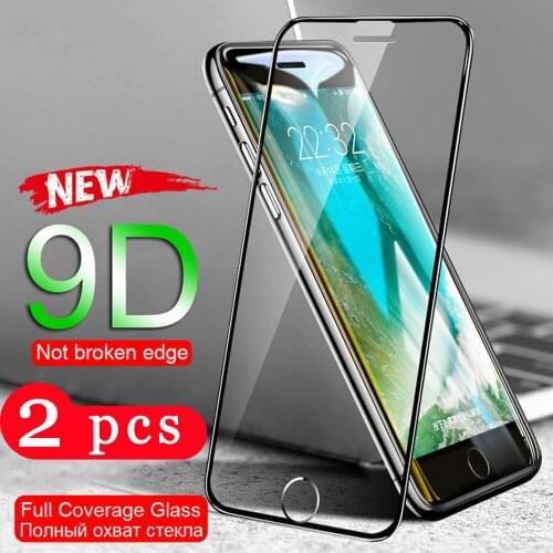 2Pcs Tempered glass for iphone 11 pro X XS MAX XR protective film 5 5S SE 5C 6 6s 7 8 plus smartphone phone screen protector