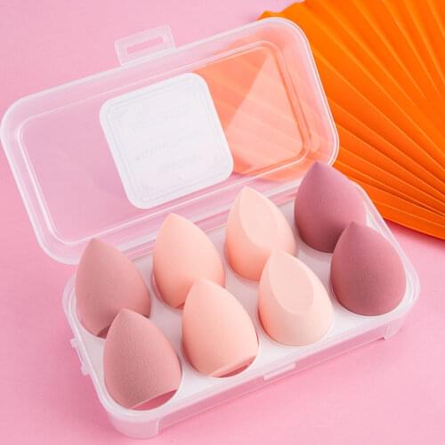4pcs Makeup Blender Cosmetic Puff Makeup Sponge with Storage Box Foundation Powder Sponge Beauty Tool Women Make Up Accessories