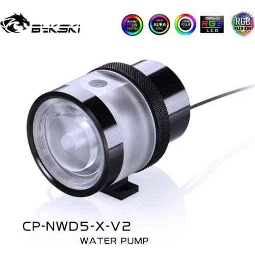 Bykski PWM Automatic Speed D5 Pump Max 4800RPM DC12V 18W Water Cooling System Maximum Flow Lift 3 Meters 1100L/H