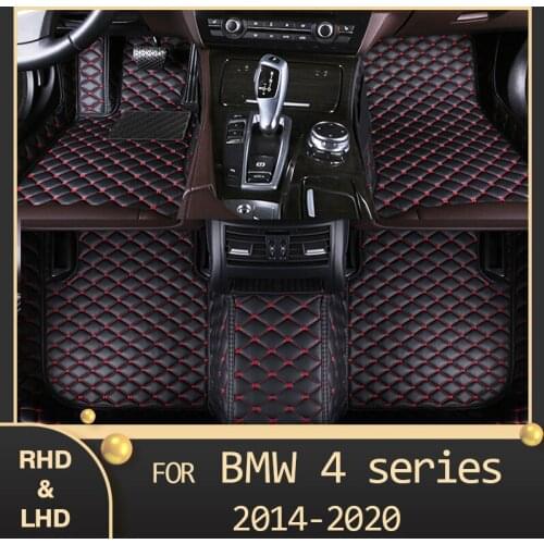 Car floor mats for BMW 4 series Convertible CoupeCabriolet 2014 2015 2016 2017 2018 2019 2020 Custom auto foot Pads automobile