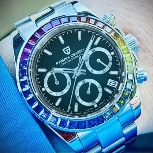 2021 PAGANI DESIGN Brand Chronograph Sports Watches Mens Luxury Brand Quartz Waterproof 100M Watch Relogio Masculino+Box PD-1644