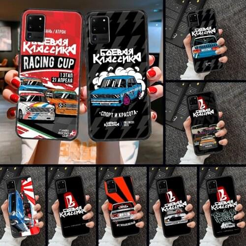 LADA Russian Automobile Phone case For Samsung Galaxy Note 4 8 9 10 20 S8 S9 S10 S10E S20 Plus UITRA Ultra black trend bumper