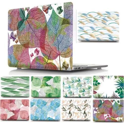 Leaf Print Shell for Apple Macbook Pro 16 Retina Laptop Cover Case for Mac Pro 16 Fashion Sleeve Bag