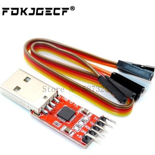1pcs CP2102 module USB to TTL serial UART STC download cable PL2303 Super Brush line upgrade With Cable (RED)