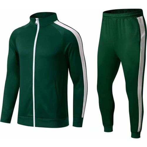 2019 new arrived men sport tracksuits soccer football running winter clothes training suits kids uniforms Green color uniforms