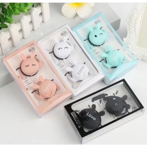 2021 New Students Girls Cartoon Rabbit Wired Earphone Gifts 3.5mm Headset Headphone With Mic Universal Mobile Phone Earphones