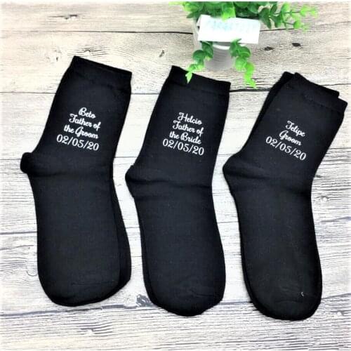 Custom Printed Socks for the Wedding Party, Mens Dress Socks Personalized for the Groom and Groomsmen, the Perfect wedding gifts