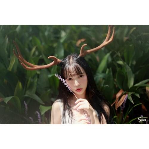 New Deer Horn Headband Hairhoop Headwear Cosplay Prop Red White Brown Black Accessories