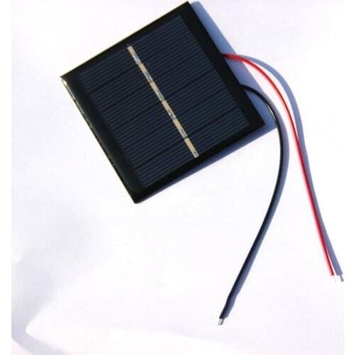 Wholesale 3V 0.6w Solar Cell Polycrystalline Solar Panel+15CM Cable DIY Panel Solar Power Charger Education 65*65MM 500pcs