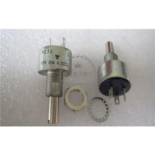 Original new 100% PE30 10K long life single turn ceramic potentiometer 10% 3W handle length 25mm round shaft