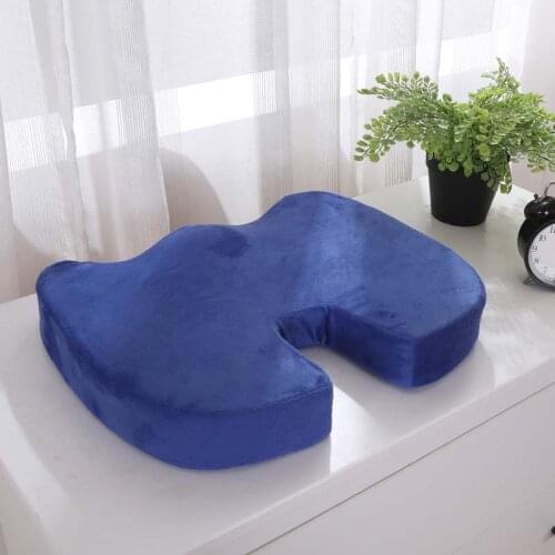 Orthopedic Booster Seat Cushion Memory Foam Chair Massage Pad Office Back-rest Pad Driver Pilot Headrest