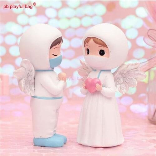 PB Playful bag Lovely doll angel in white ornaments nurses originality souvenir gift guardian doctor Childrens Day HG128