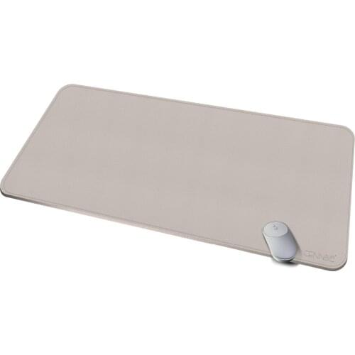 CENNBIE 100x50cm Desk Pads Artificial Leather Laptop Mat, Perfect Desk Mate for Office and Home, Rectangular, Large(White)