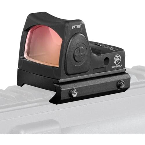 FIRE WOLF 3.25 MOA Red Dot Sight Collimator Glock 19 Reflex Scope Hunting Adjustable LED Low Picatinny Rail Mount