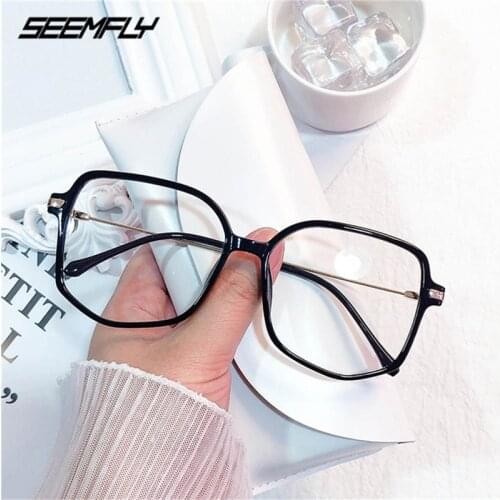Seemfly New Classic Men Women Anti Blue Light Glasses Fashion Retro Frames Clear Lens Eyeglasse Unisex Eyewear Spectacles Goggle