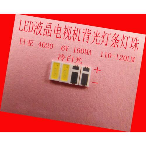 SMD LED lamp Beads LG 4020 6V 160MA 1w 12000-15000K cool White For LG TV backlight, Spotlights, Ceiling lamp bulb lamp