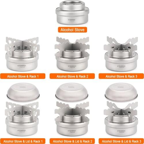 Titanium Camping Alcohol Stove Cooking Alcohol Stove Outdoor Liquid Spirit Burner Rack Combo Set Cross Stand Outdoor Camping