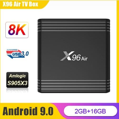 X96 Air TV BOX Android9.0 Amlogic S905X3 Quad Core Full HD 1080P 2.4GWifi 2G16G X96 Air 8K Media Player Android TV Set-Top Box