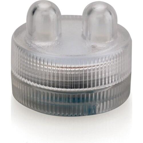 12 pieces/lot)Decorate Wedding Super Bright LED Submersible Dual LED Floral Tea Lights with 2pcs 3V CR2032 Battery Included