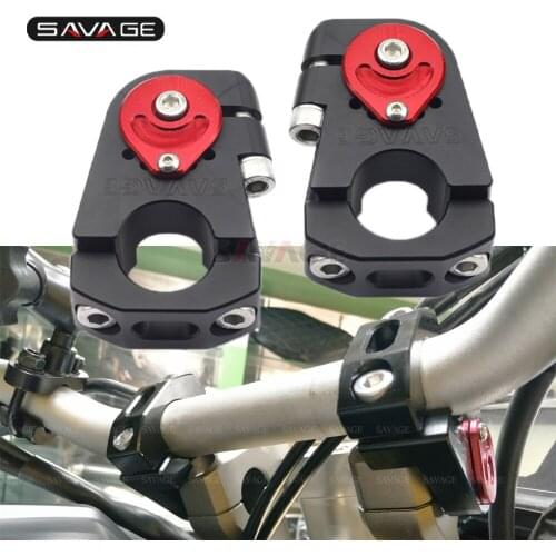CNC Universal Motorcycle Bar Clamps Handlebar Risers Adapter For 1"/28mm Handle Bar Clamp Riser 50mm Motos Accessories Off Road