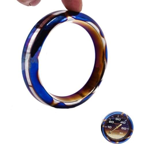 60MM Universal Auto Modified Meter Cup Burn Blue Aluminum alloy Car Gauge Holder for 2.5-Inch Single Hole Meter