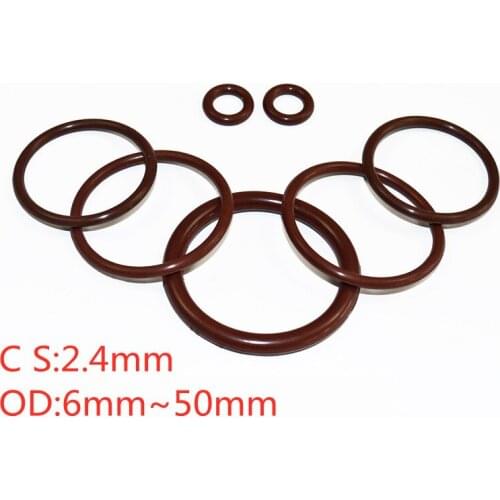 CS 2.4mm OD 6mm~50mm fluorine rubber O-rings seal ring