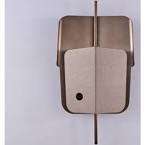 Loft vintage living room decoration light gooseneck glass ball mirror light bedroom bedside corridor bedside wall lamp