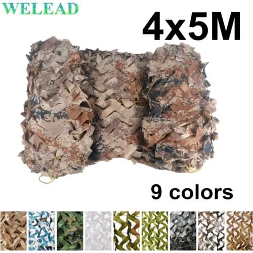 WELEAD 4x5M Reinforced Camouflage Nets Military White Sand 4x5 5x4 4*5M 5*4M Camo Netting Mesh Concealment Shading Hiding Garden