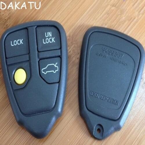 DAKATU 3+1 Buttons Remote Case Fob Shell Cover Replacement Fob Auto Key Shell for Volvo V70 V90 C70 remote transmitter shell