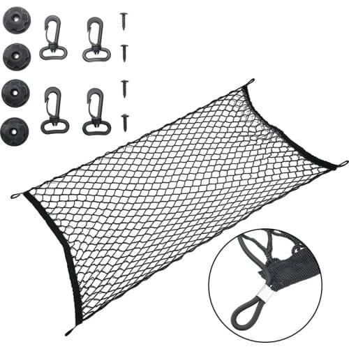 1 set Black Large Car Cargo Net Nylon Elastic Mesh Luggage Storage SUV Truck Holder Support 115x60cm Accessories