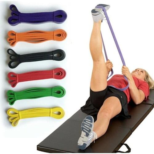 208cm Unisex Resistance Band Exercise Elastic Workout Ruber Loop Strength Pilates Fitness Gym Equipment Sports Training Expander