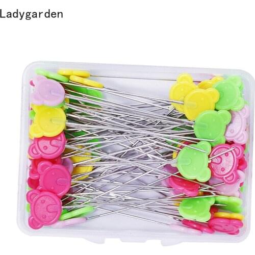 500PCS 53MM Patchwork Pins Bear Bead Positioning Needles Sewing Marker Needle Dressmaking Pin DIY Handmade Garment Accessory