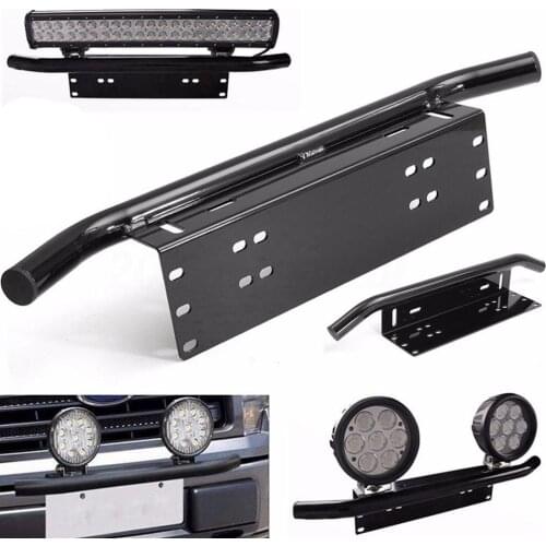 58.4cm Front Bumper License Plate Mount Bracket Holder Bar Fog Working Lamp
