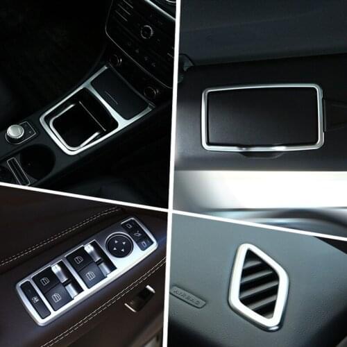 Car Console Armrest Gear Shift Frame CD Panel Decoration Sticker Air Outlet Cover Trim For Mercedes Benz CLA C117 W117 GLA X156