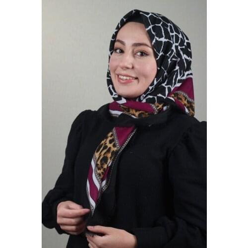 BONJELA PATTERNED COTON SCARF-DESEN-65-RENK-09