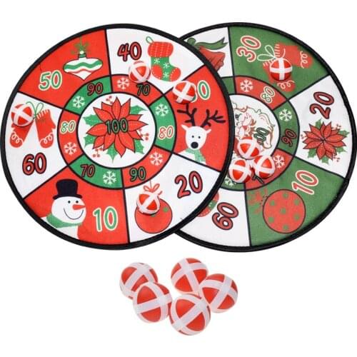 36*36CM Dart Board Game Set Safety Sticky Christmas Target Christmas Balls Darts Throwing Toy For Children Sport Toys