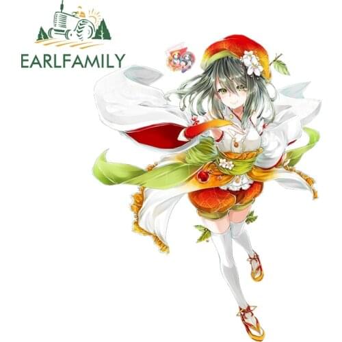 EARLFAMILY 13cm x 9.7cm Laptop Funny Car Stickers Car Styling For Anime Girl Decal Waterproof ScratchProof Motorcycle Decoration