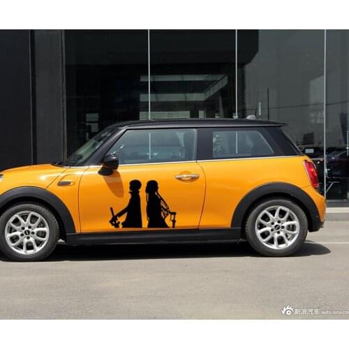 HotMeiNi 58cm x 43.5cm 2 x Kirito Asuna Sao Funny Graphical(one For Each Side)Car Sticker For Truck Window Auto Door Vinyl