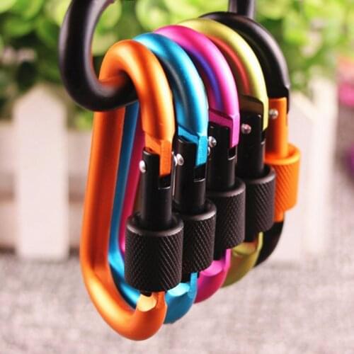 Carabiner Travel Kit Camping Equipment Alloy Aluminum Survival Gear Camp Mountaineering Hook Outdoor Carabiner