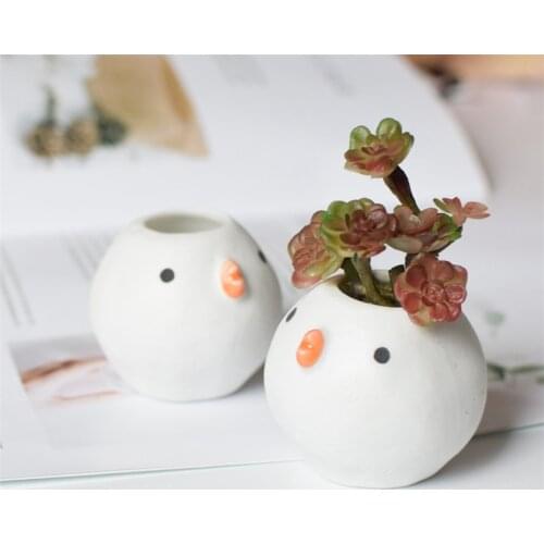 Creative Chick Flower Pot Office Desk Succulent Flowerpot Cactus Vase Home Plants Green Bonsai Planters Flower Basin Decoration