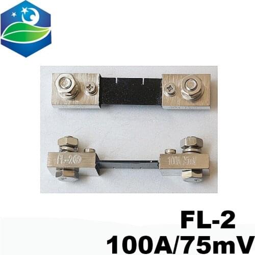 Lot Current Shunt Resistor DC 75mV 100A For Amp Ammeter Panel Meter FL-2 High Quality lot Shunt dc connector 75mv