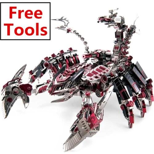 MMZ MODEL Microworld Red Devils Scorpion 3D Metal Puzzle DIY Assemble Model Kits Laser Cut Jigsaw Toys D003