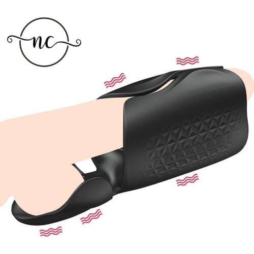 Sex Toys for Men 10 Speed Penis Pump Vibrator Cock Enlargers Exercise Device Erotic Time Delay Train Male Masturbation