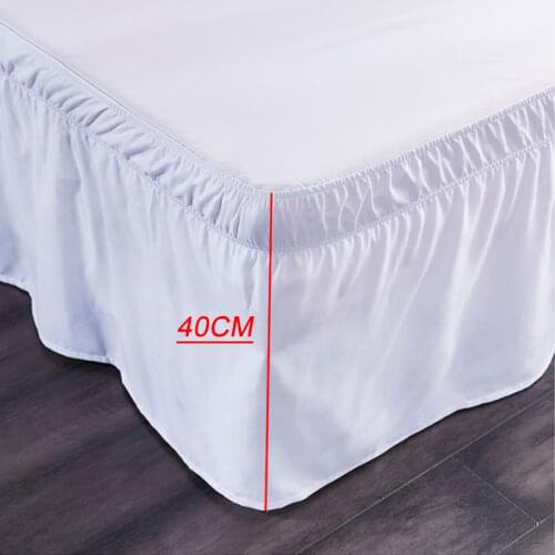 Solid Color Elastic Bed Skirt Home Hotel Bedroom Bed Side Decorations Protective Bedding Removable Bed Band Skirt Home Textile
