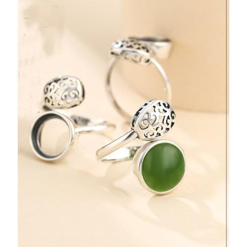 11*11mm 925 STERLING SILVER Women Semi Mount Bases Blanks base blank Pad ring Setting wedding jewelry findings diy A5973