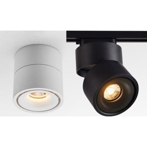 Led Downlight Surface Orientable 350° COB Dimmable 7W 10W 12W 15W Ceiling Lamps Light track light AC 220V Hotel Restaurant Spot