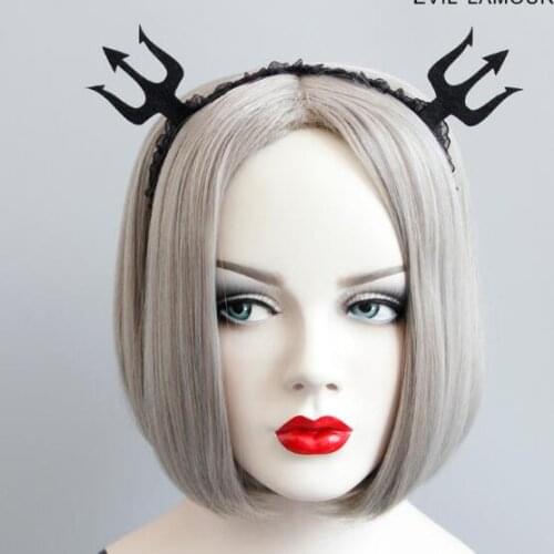 New arrival Fashion womens lovely black Demon fork hairbands girls Halloween party headwear hair accessories