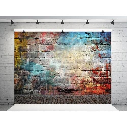 VinylBDS Photo Background Newborn Photography Props Vintage Graffiti Brick Wall Backdrop Children Photography Background Studio