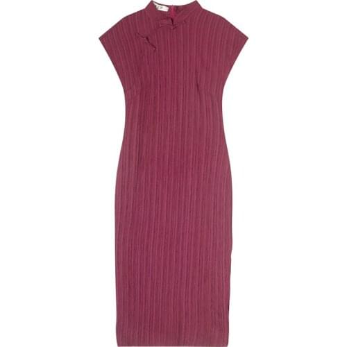 Chinese Style Long Style Ladies' Qipao New Style Improved Cheongsam Dress Girl Young Style Daily Sexy Bone-Eroding Slim Dress